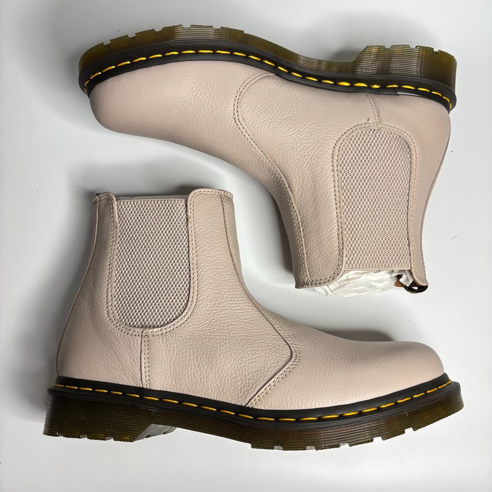 Dr. Martens Women's 2976 Virginia Leather Chelsea Boot in Vintage Taupe - Picture 6 of 9